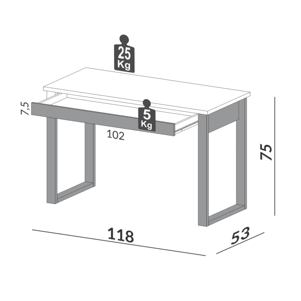 pippa single desk