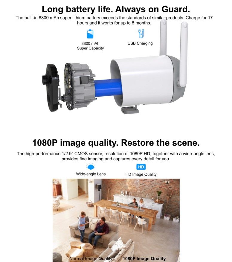Wireless AI Security Camera