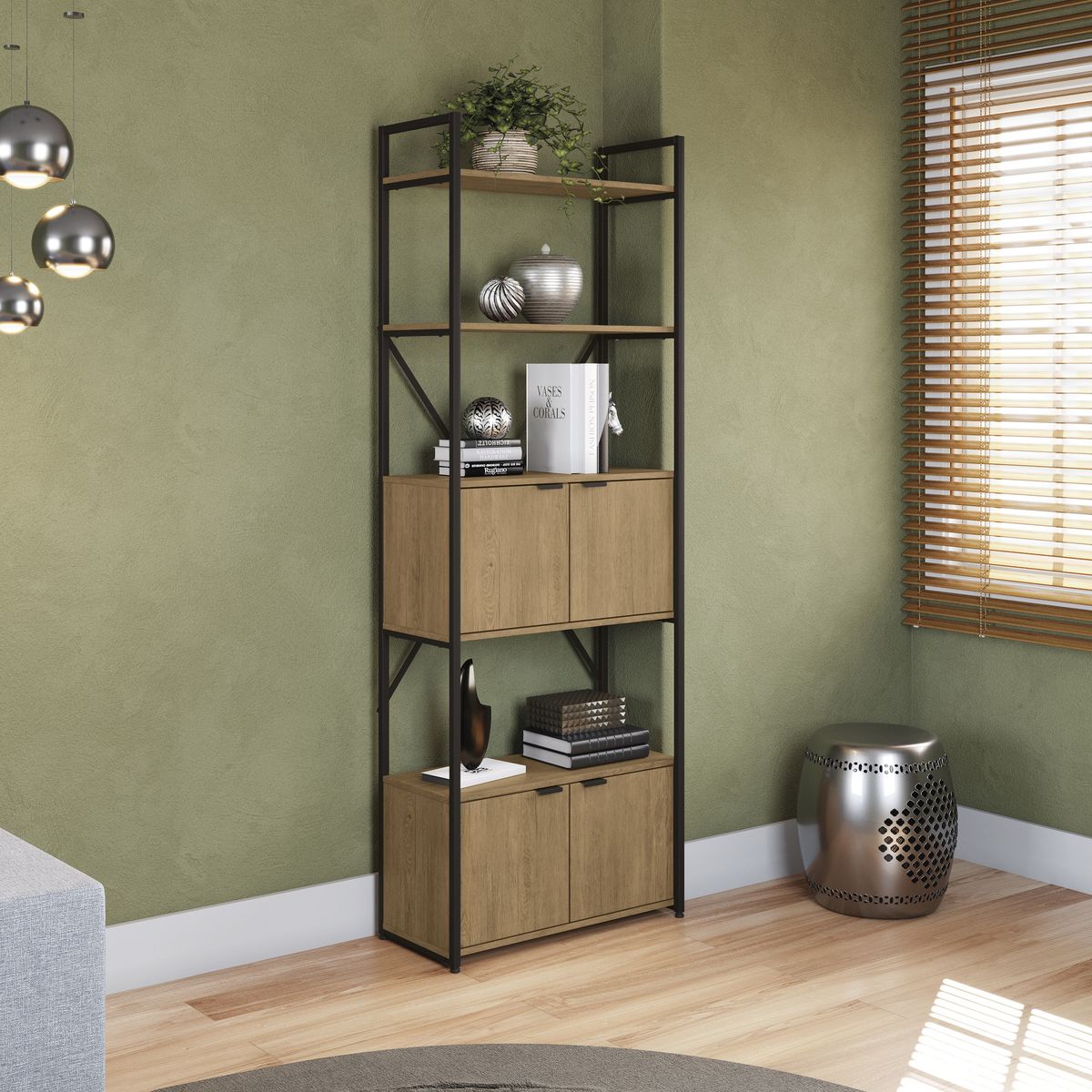 nora bookshelf with cupboard
