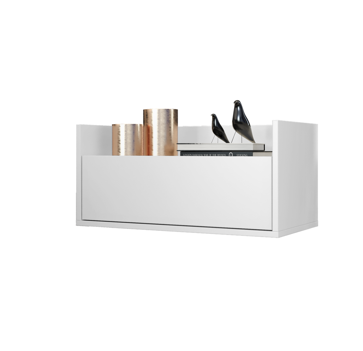 cara floating drawer white