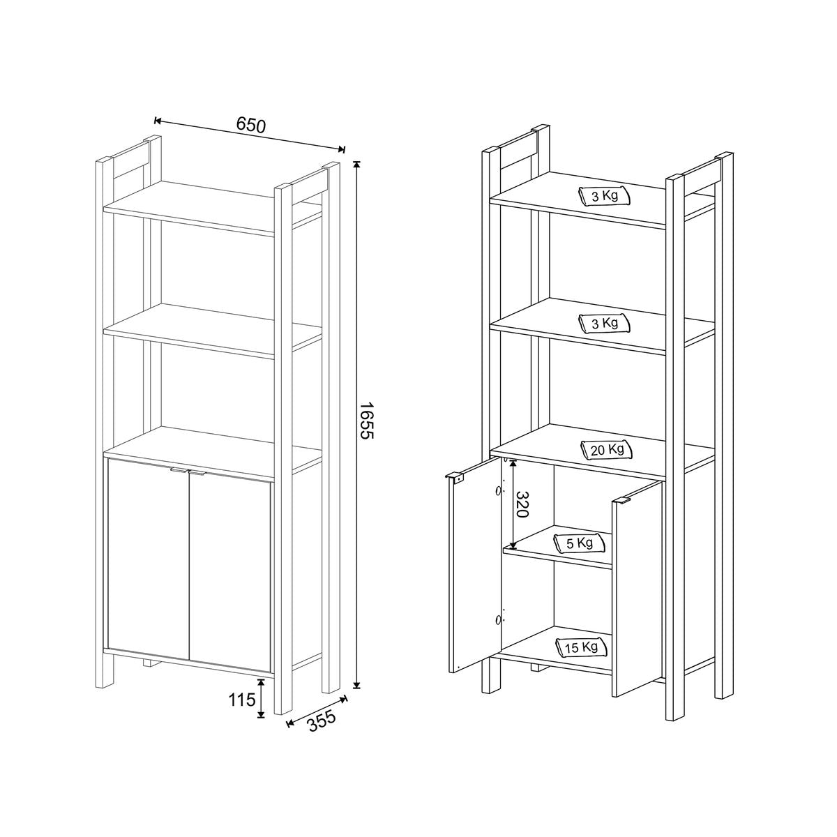 julie shelf cabinet