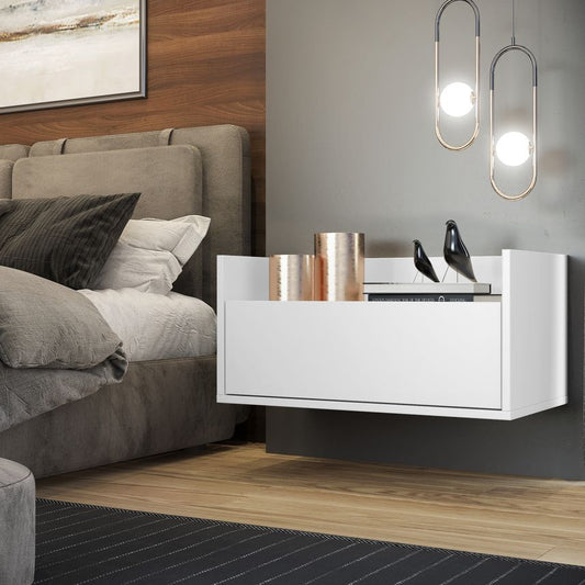 cara floating drawer white